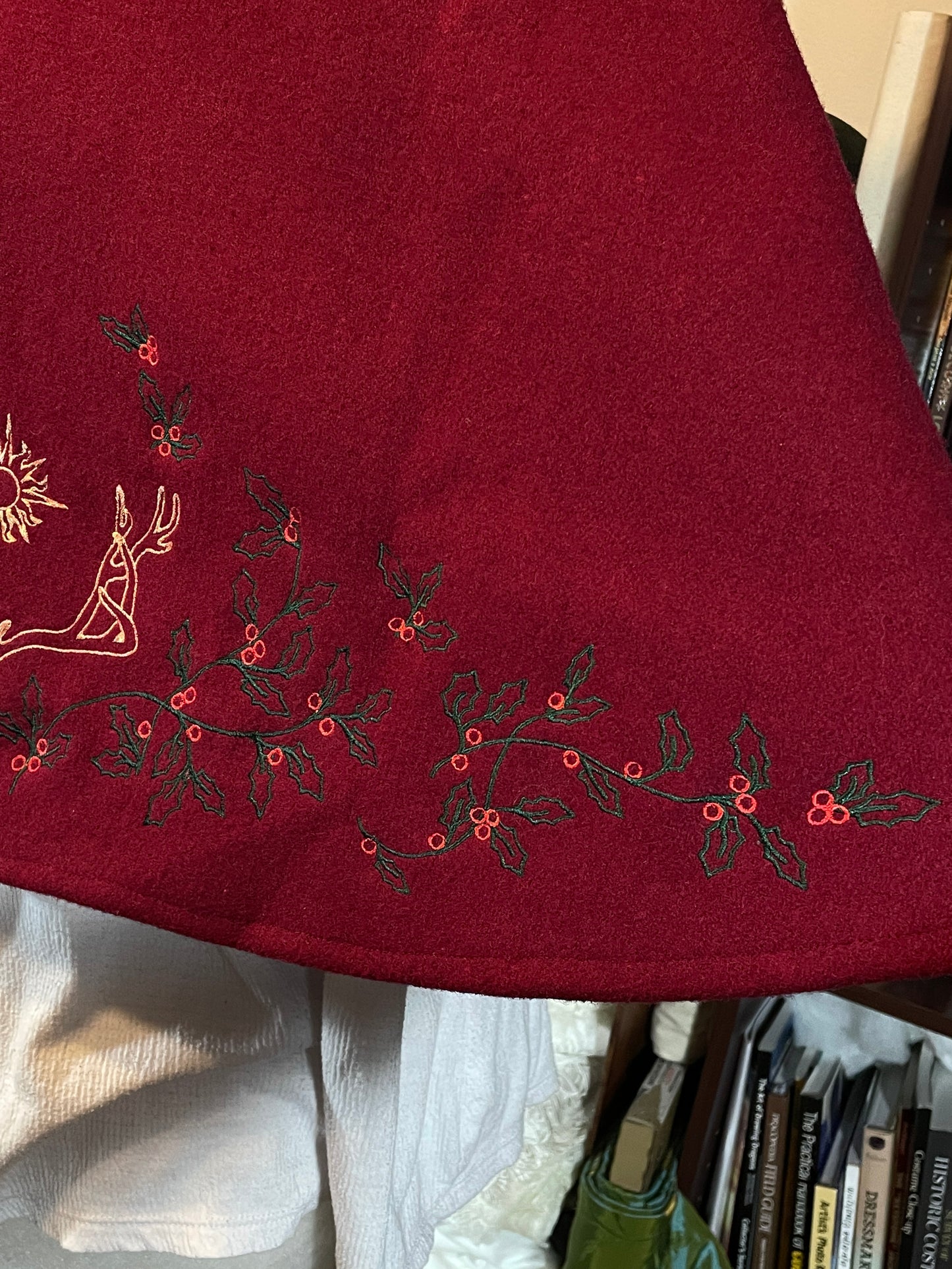 Holly King Red Wool Capelet