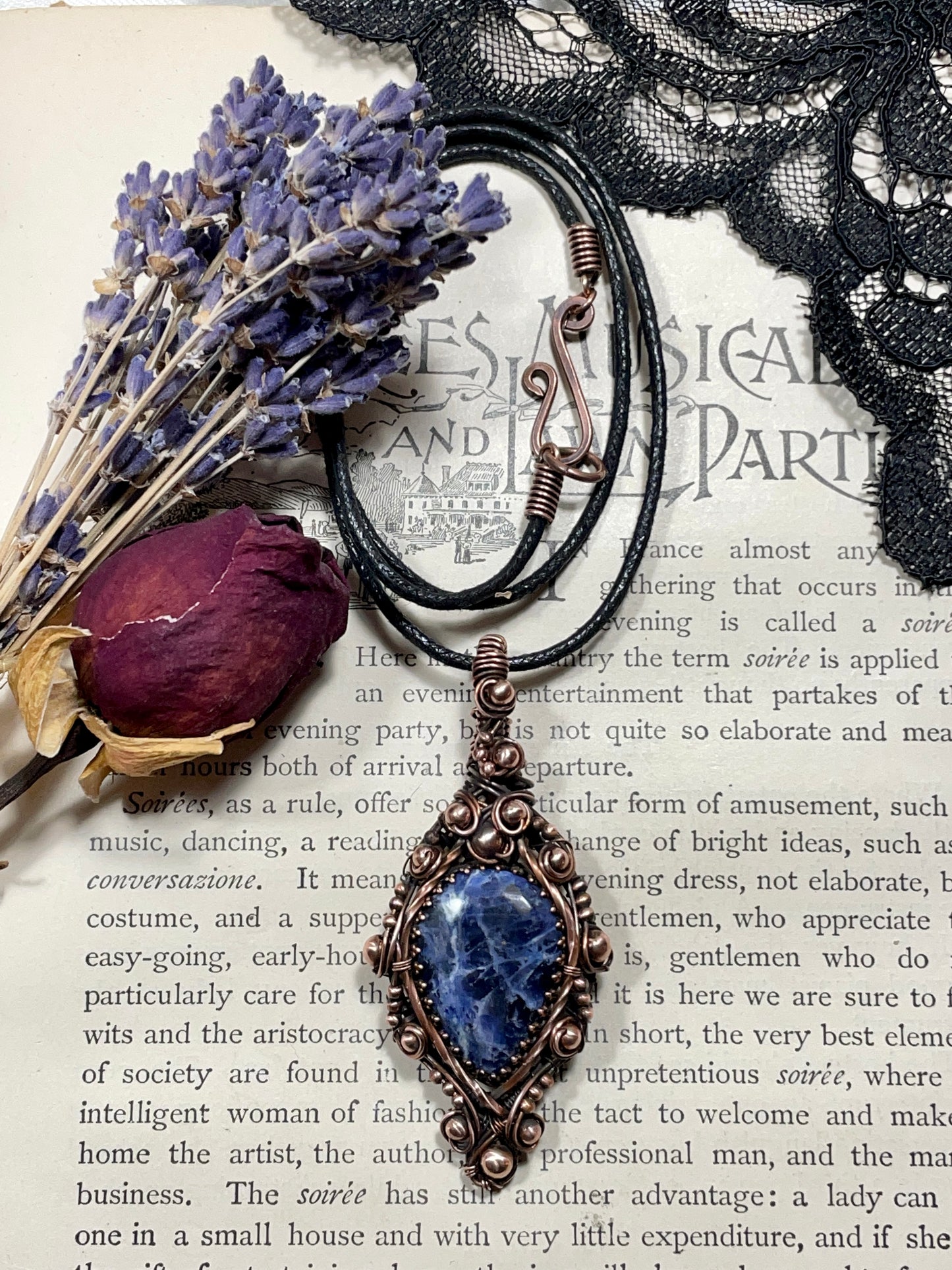 Sodalite Pendant in Copper