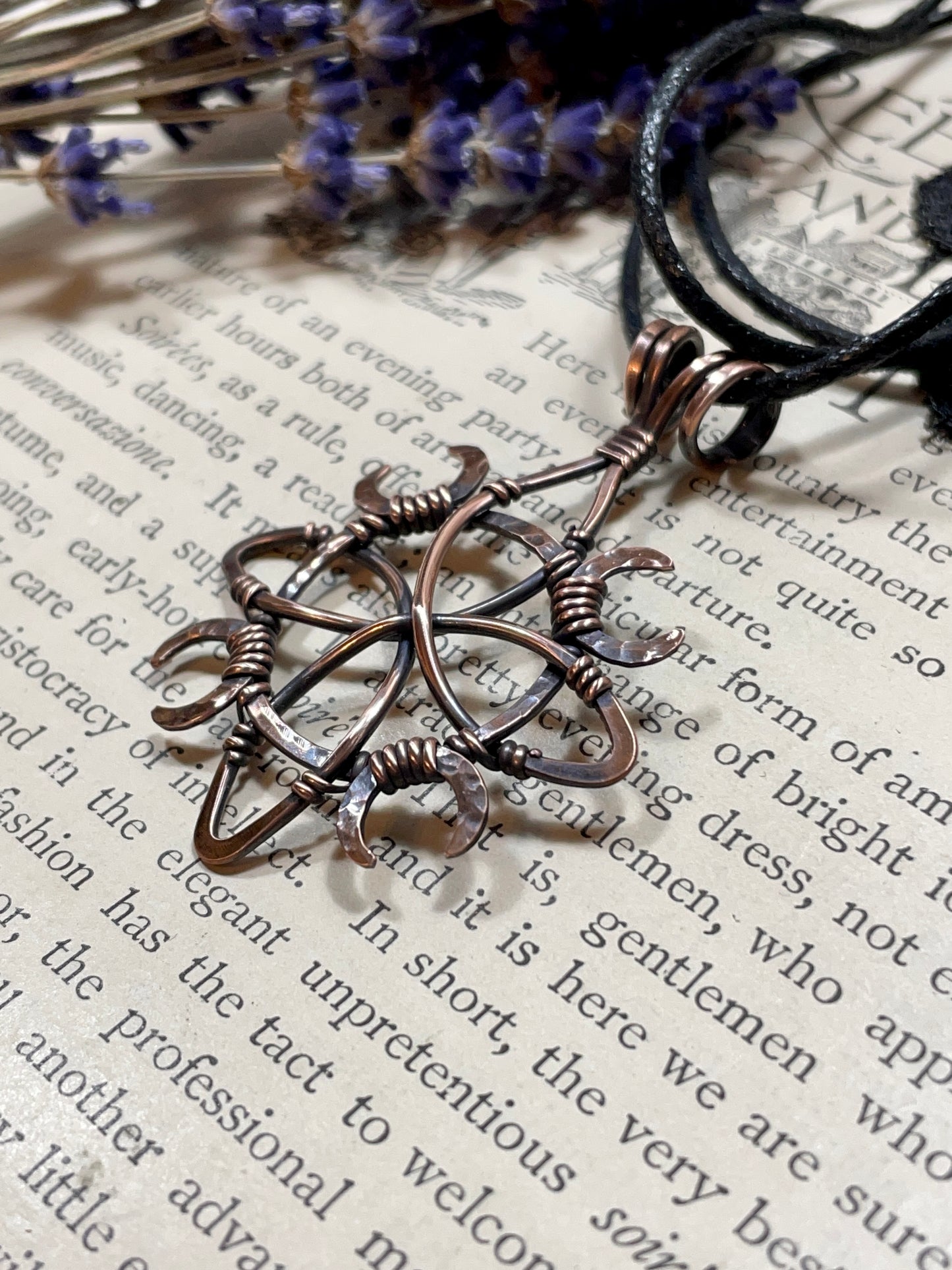 Witches Knot Pendant in Antiqued Copper (#2)