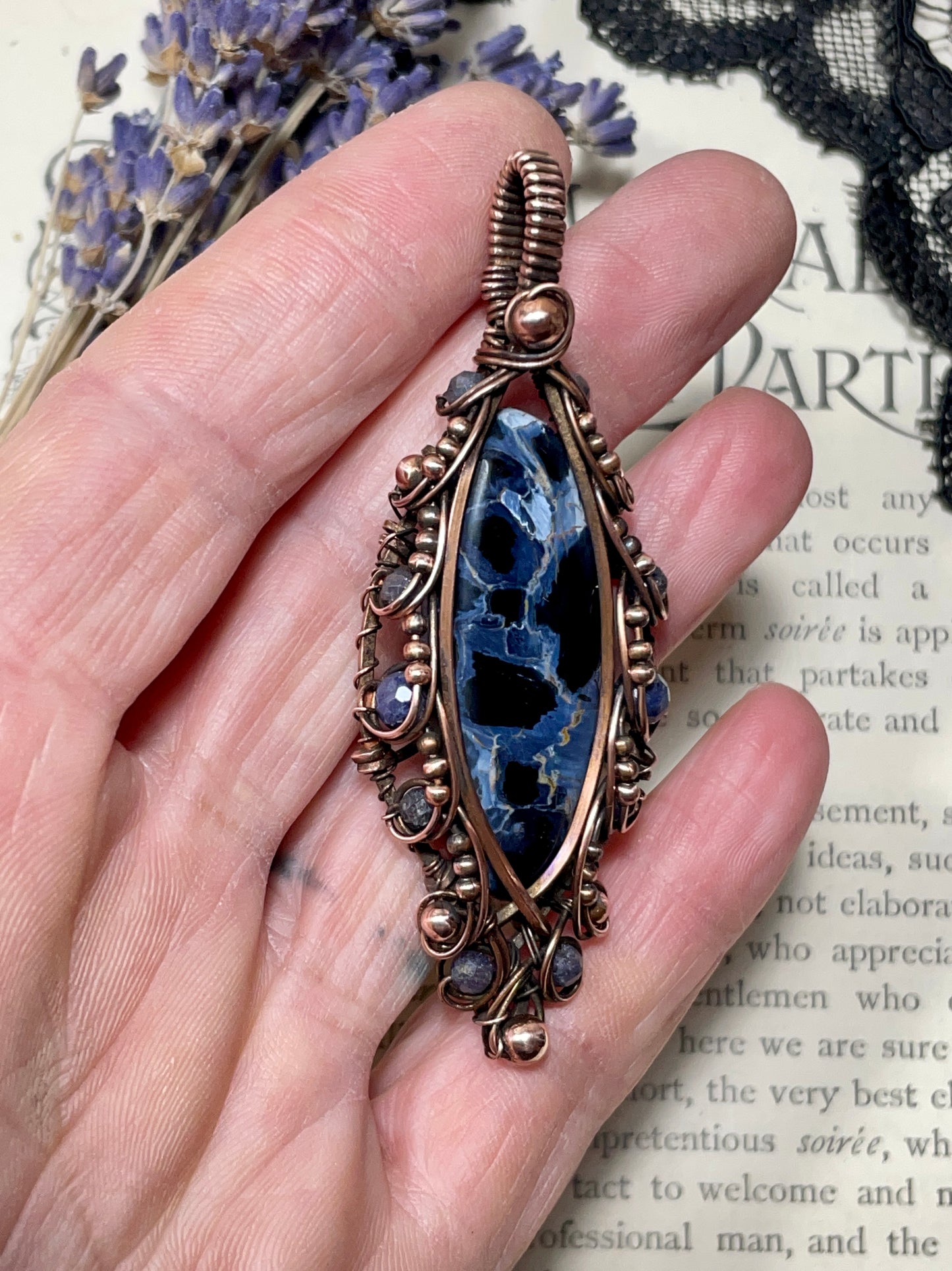 Pietersite Pendant in Copper