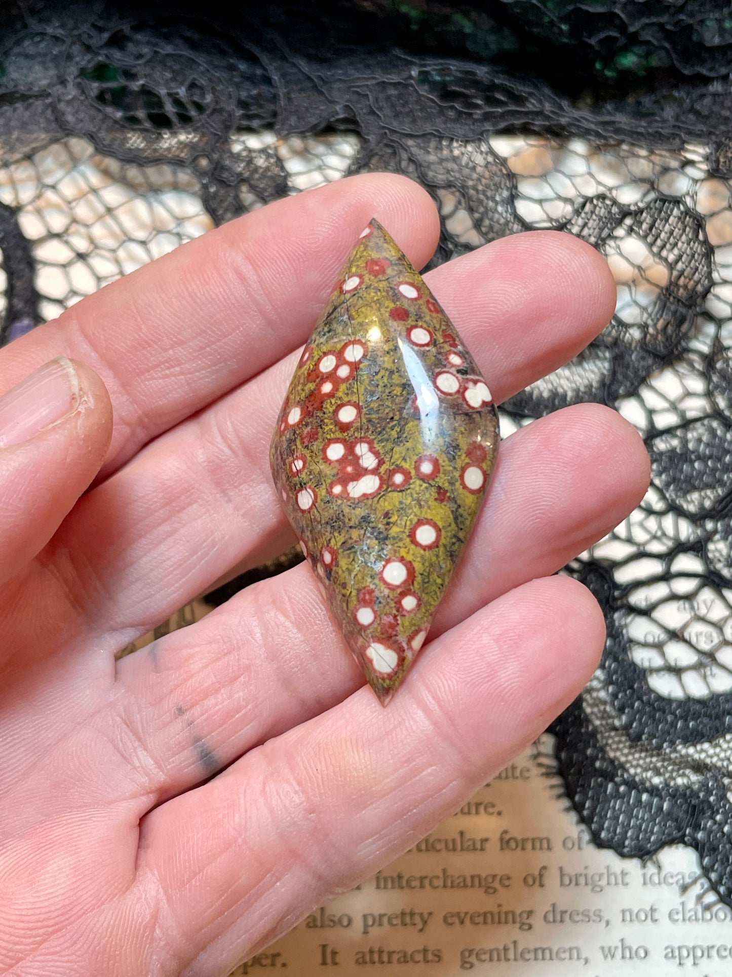 Jasper (Guadalupe Poppy Jasper) Cabochon