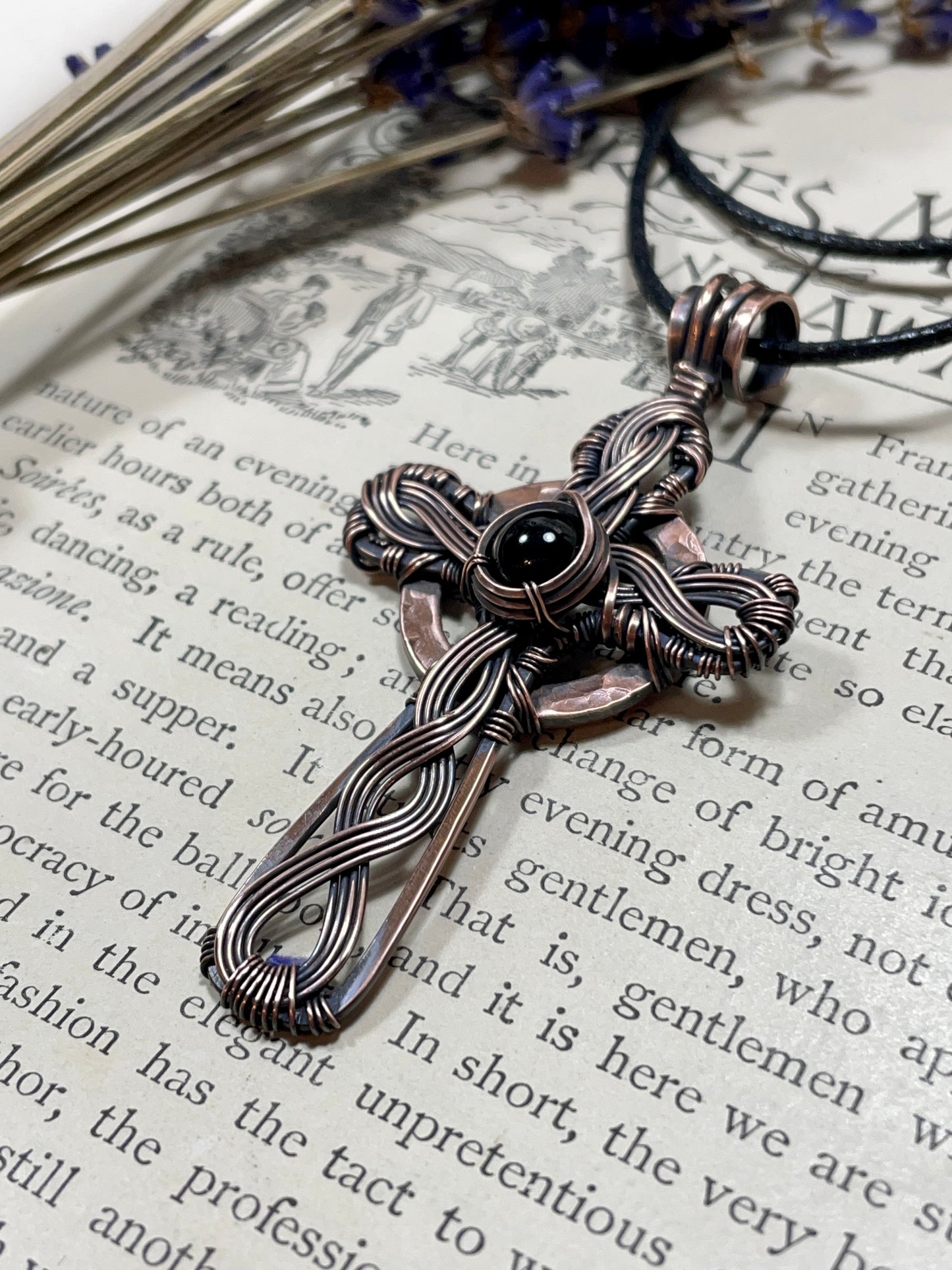 Onyx Celtic Cross Pendant