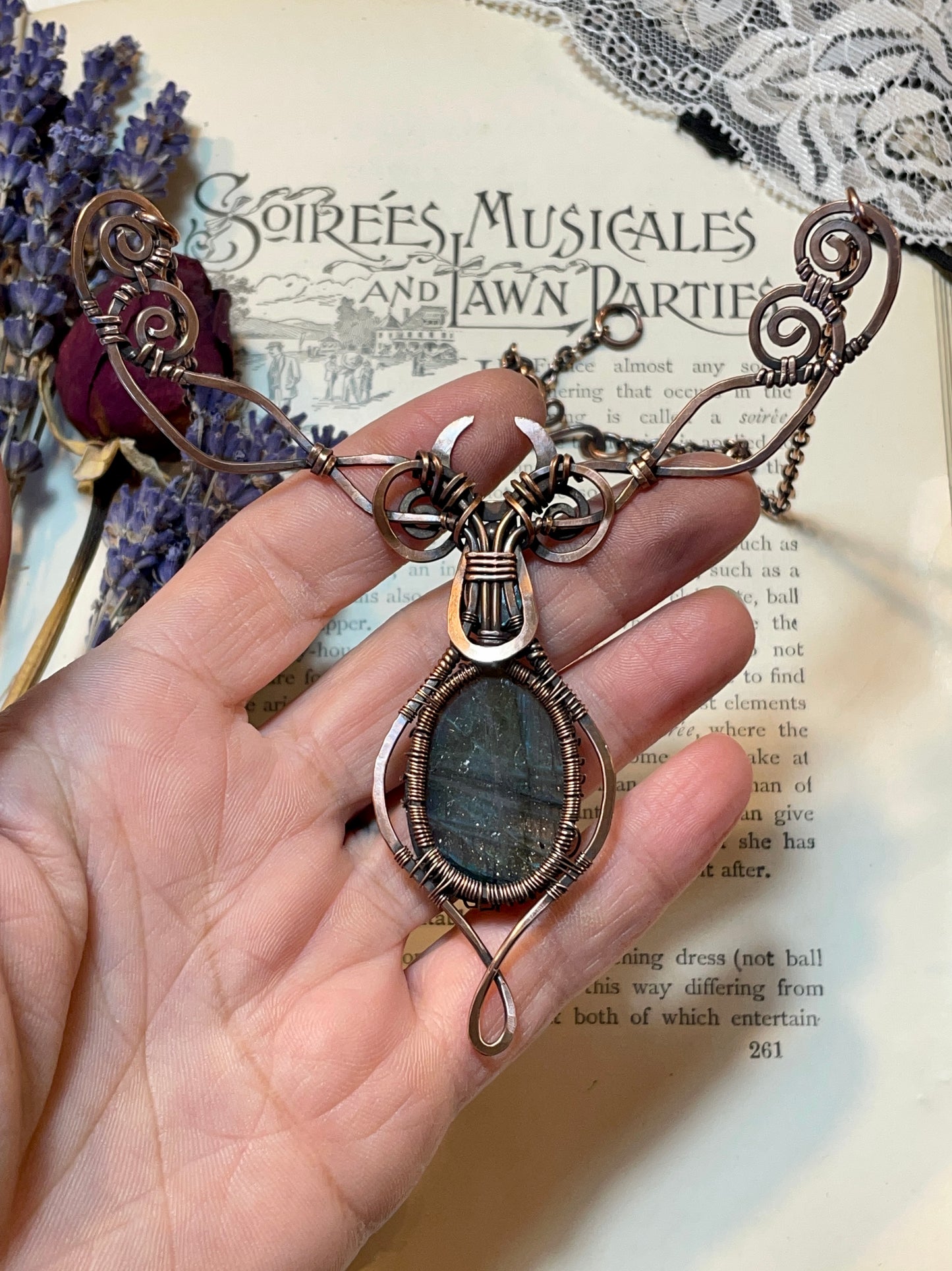 Labradorite Tree of Life Collar in Copper