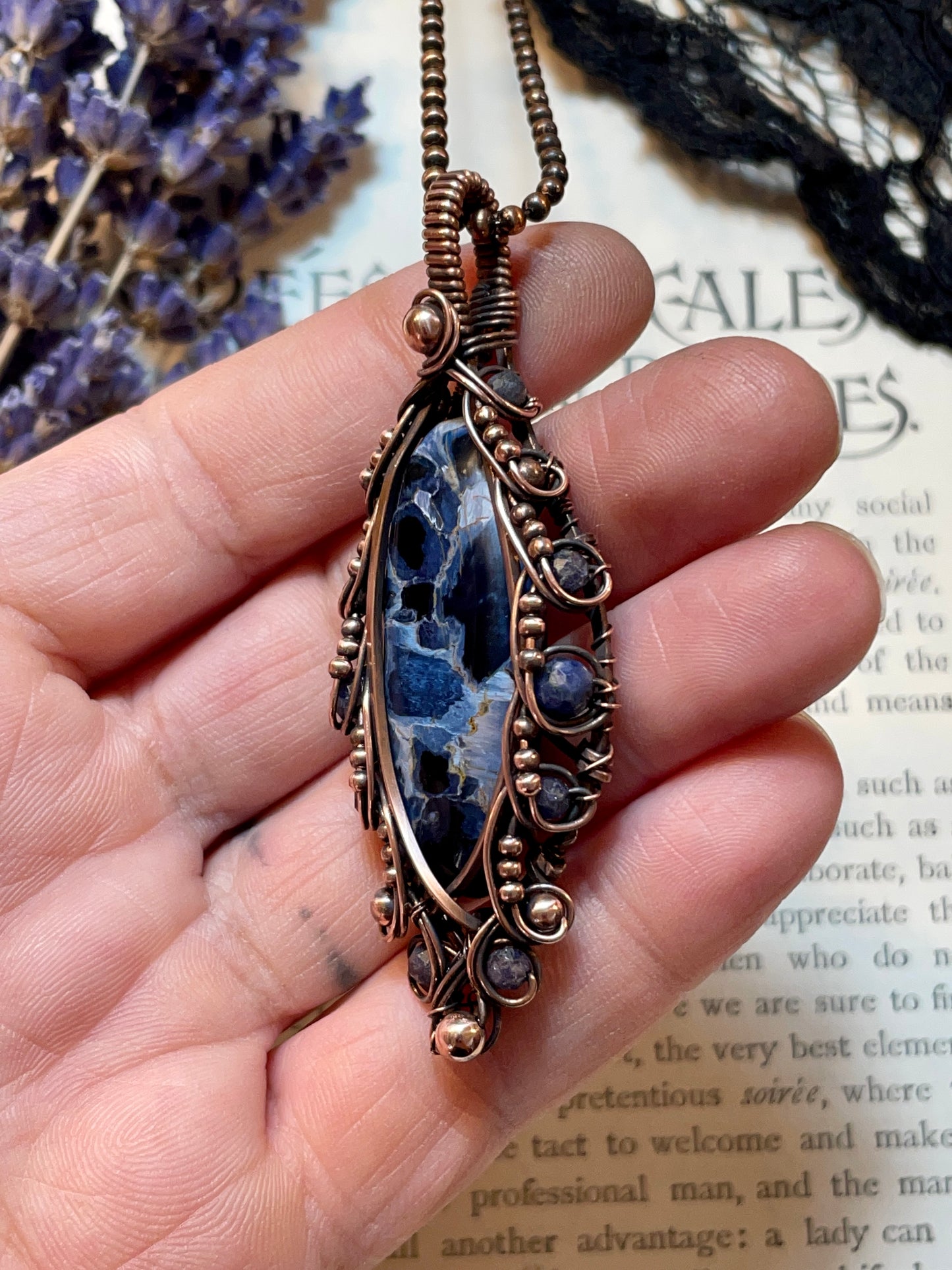 Pietersite Pendant in Copper