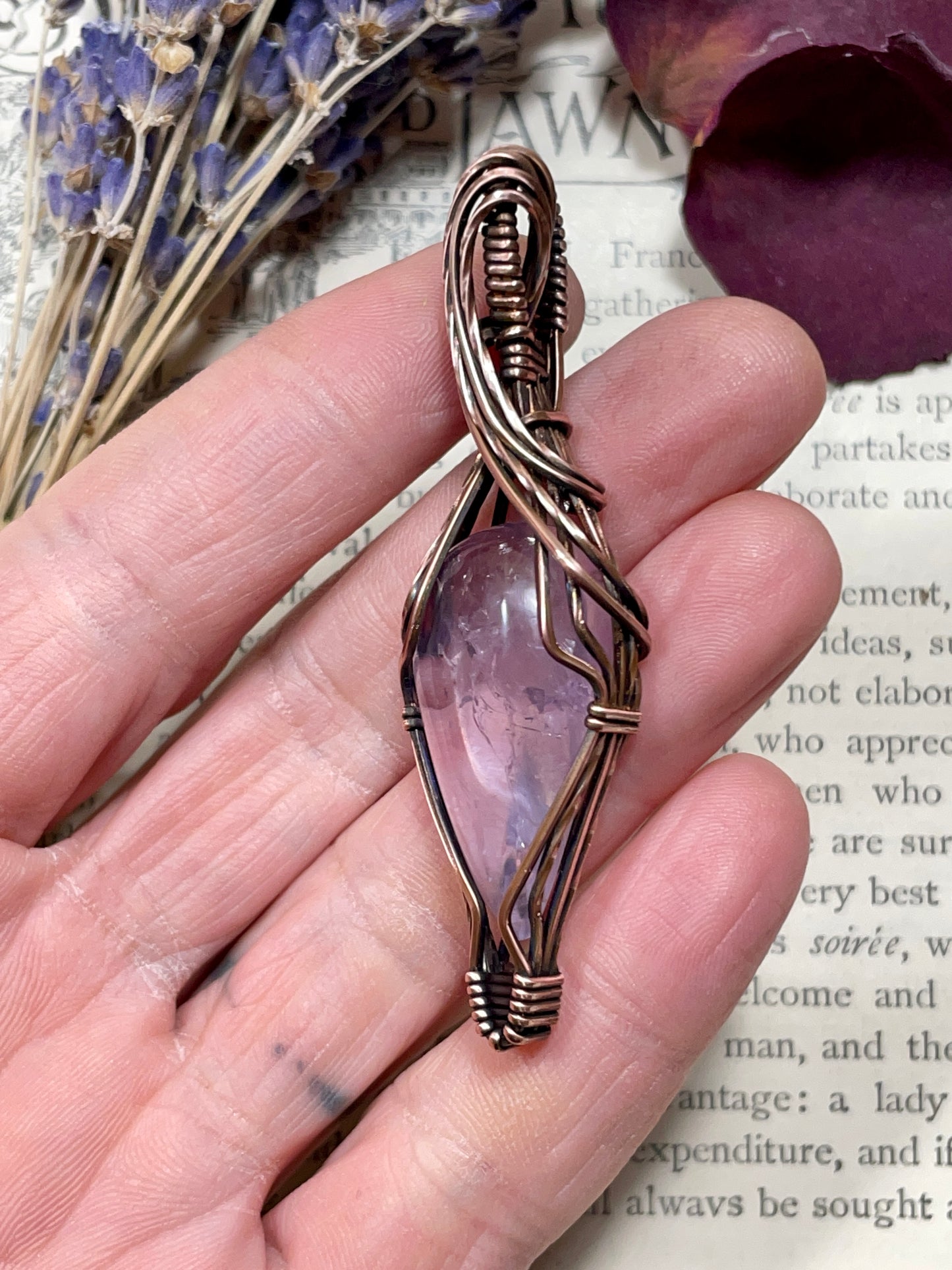 Amethyst Pendant in Copper
