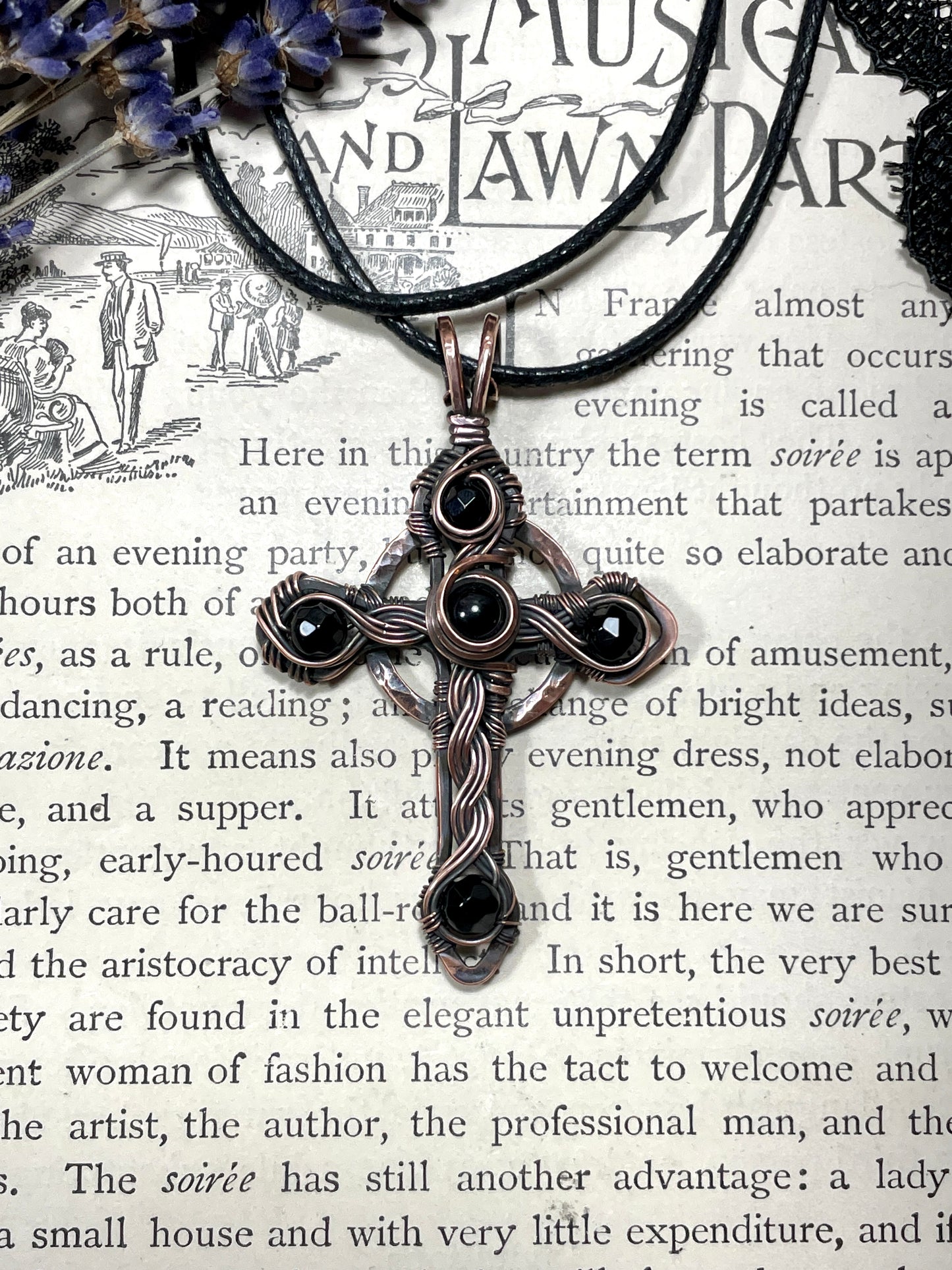 Onyx Celtic Cross Pendant