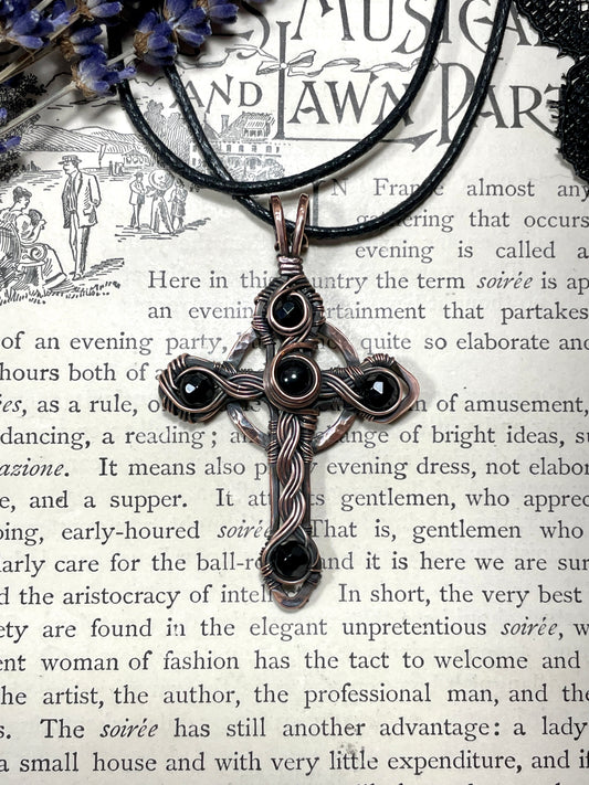 Onyx Celtic Cross Pendant