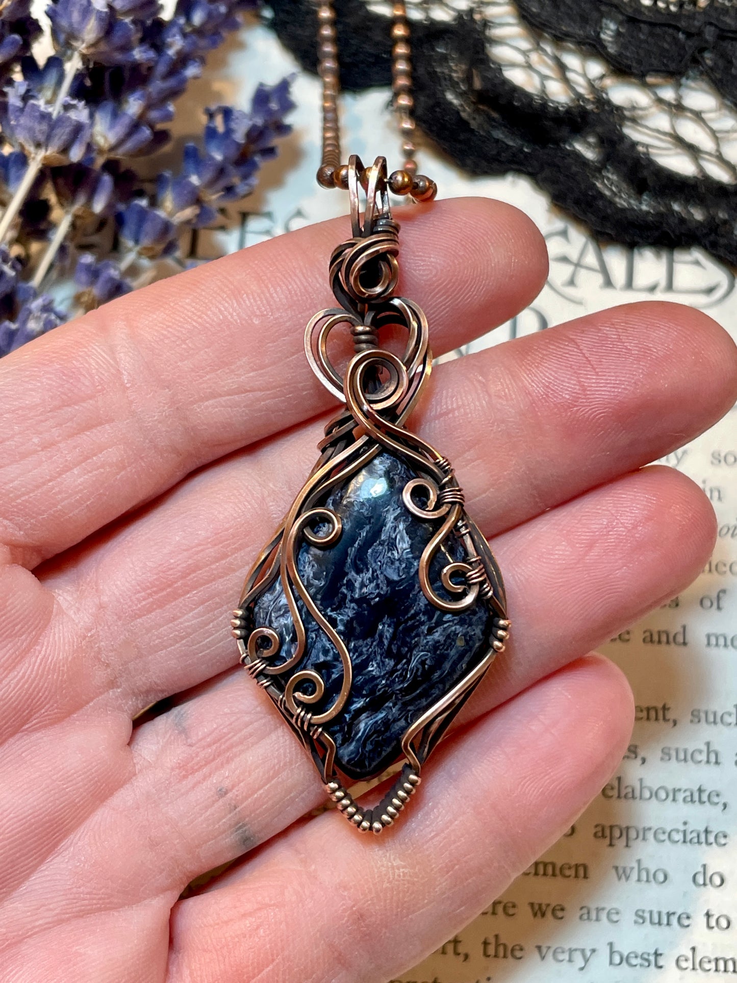 Pietersite Pendant in Copper