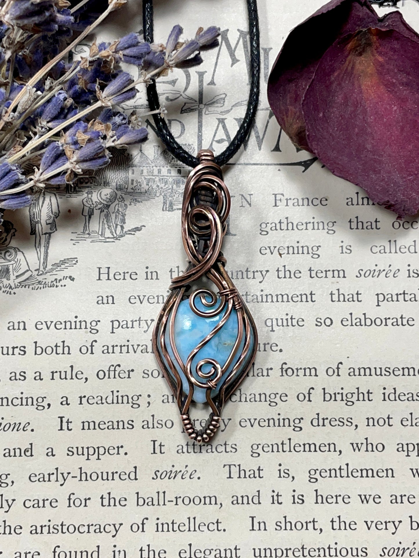 Larimar Pendant in Copper