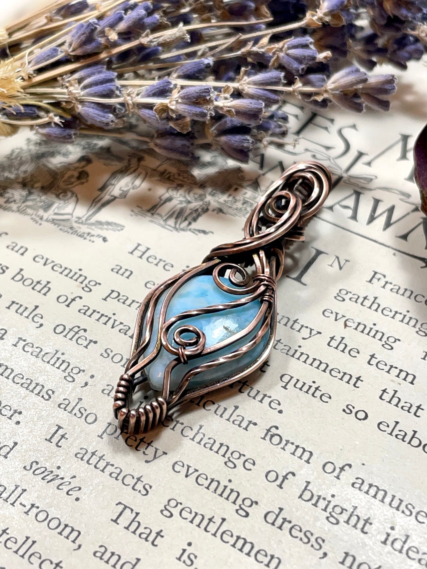 Larimar Pendant in Copper
