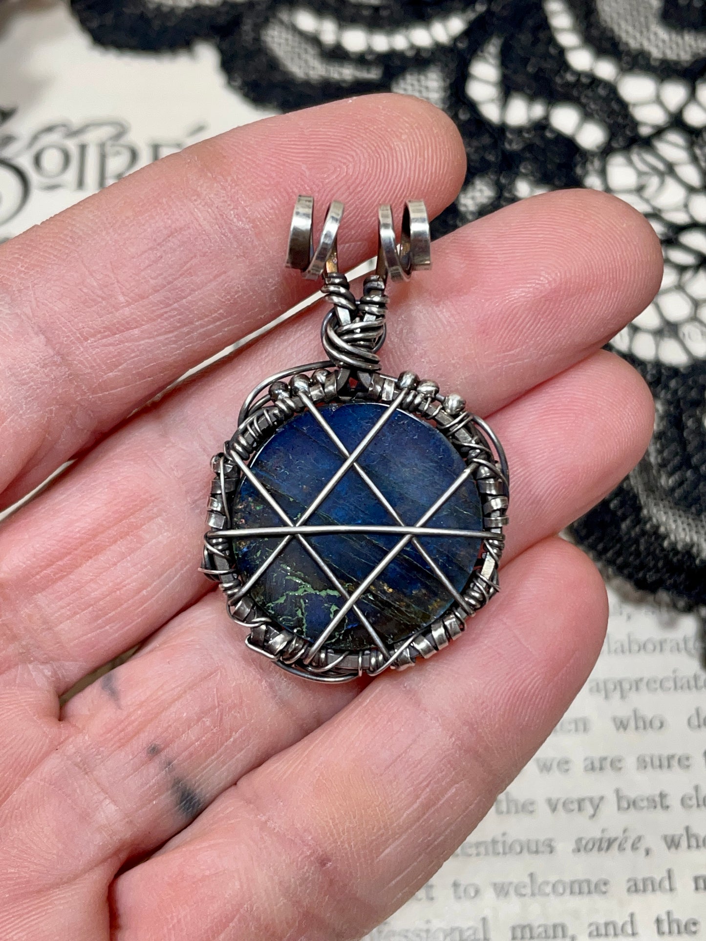 Labradorite Pentacle Pendant in Sterling Silver
