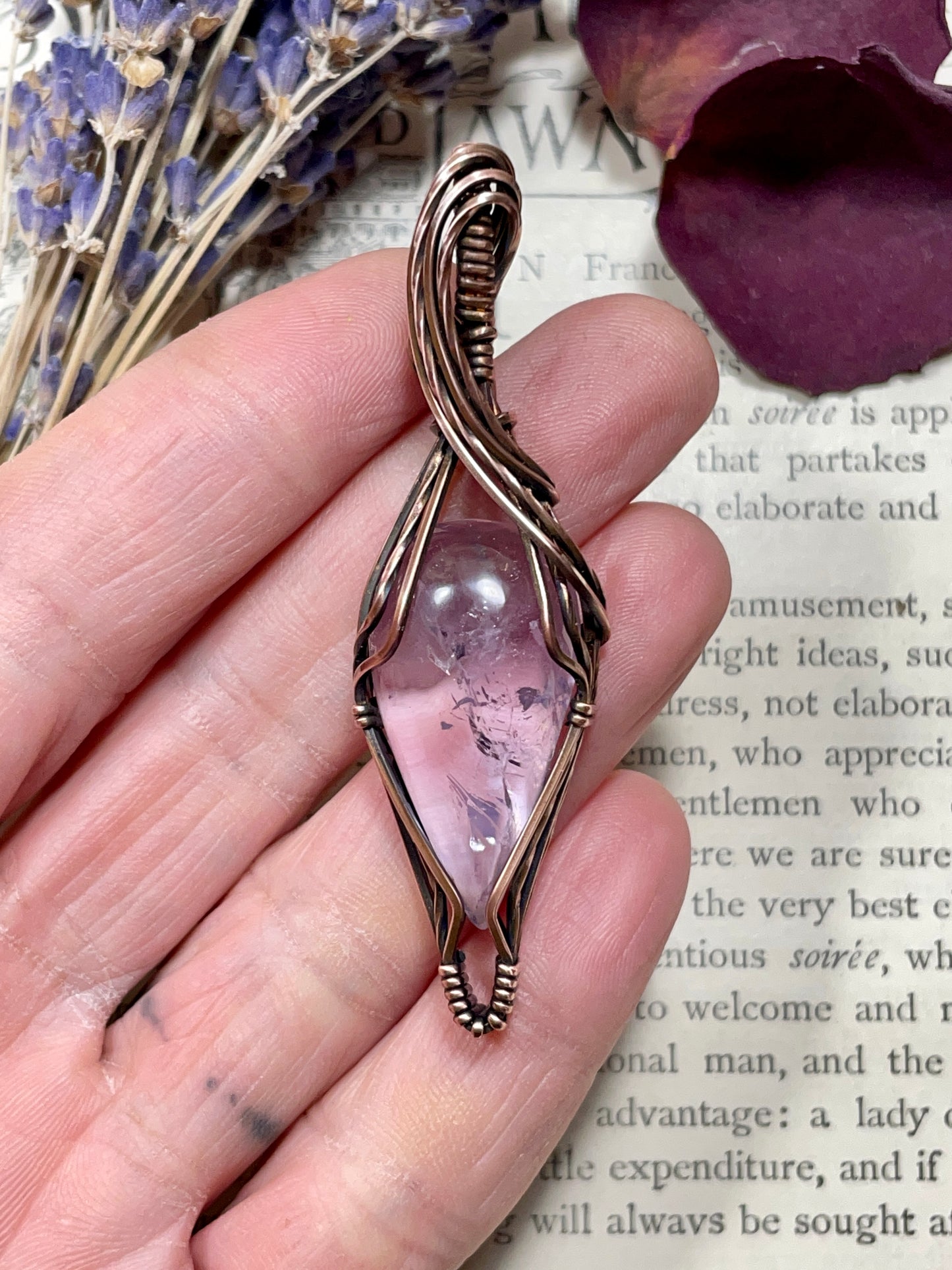 Amethyst Pendant in Copper