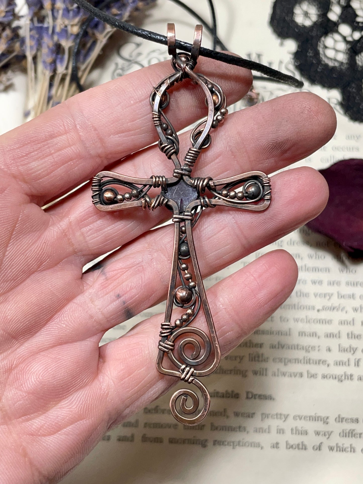 Amethyst Ankh Pendant