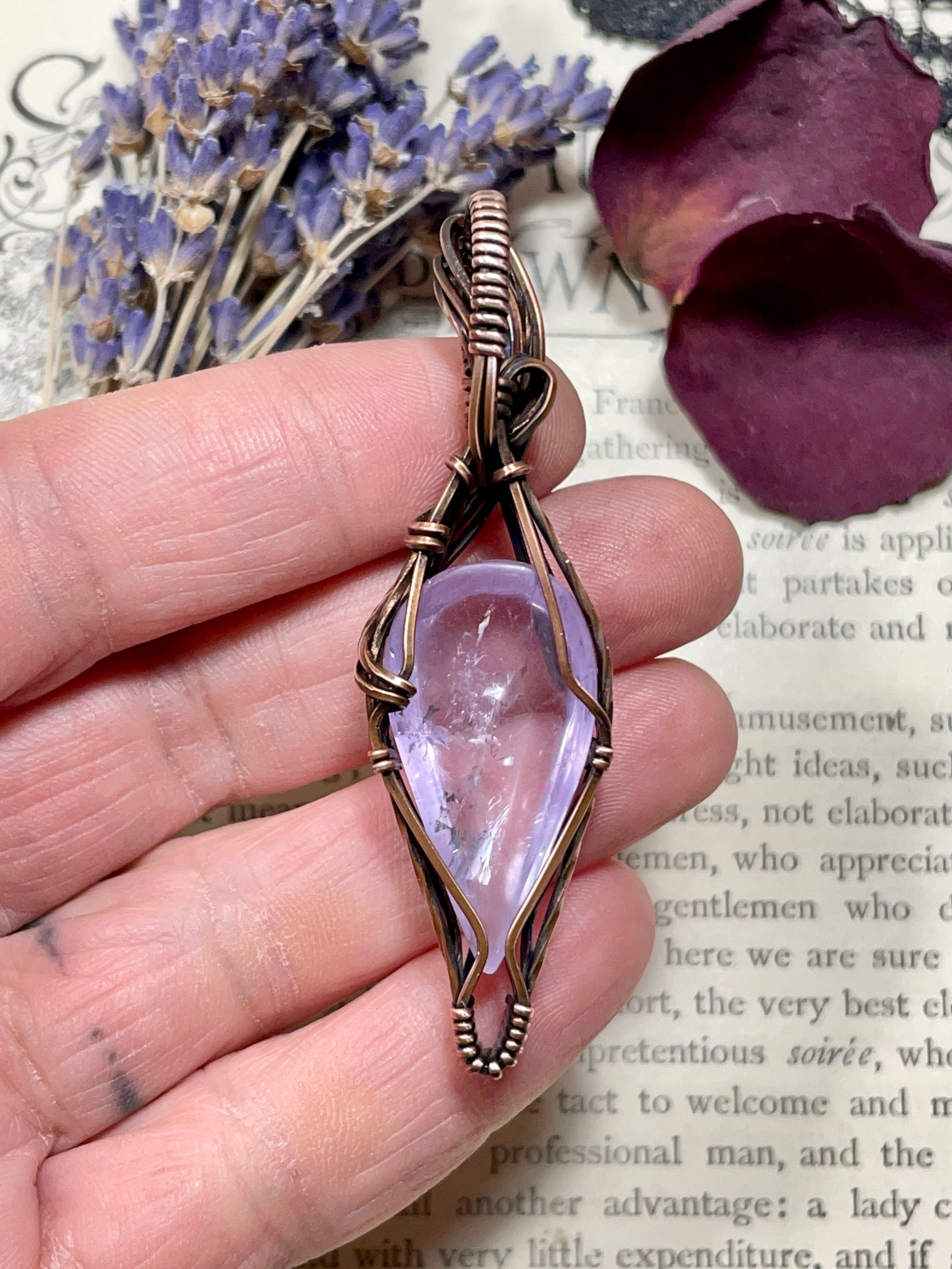 Amethyst Pendant in Copper