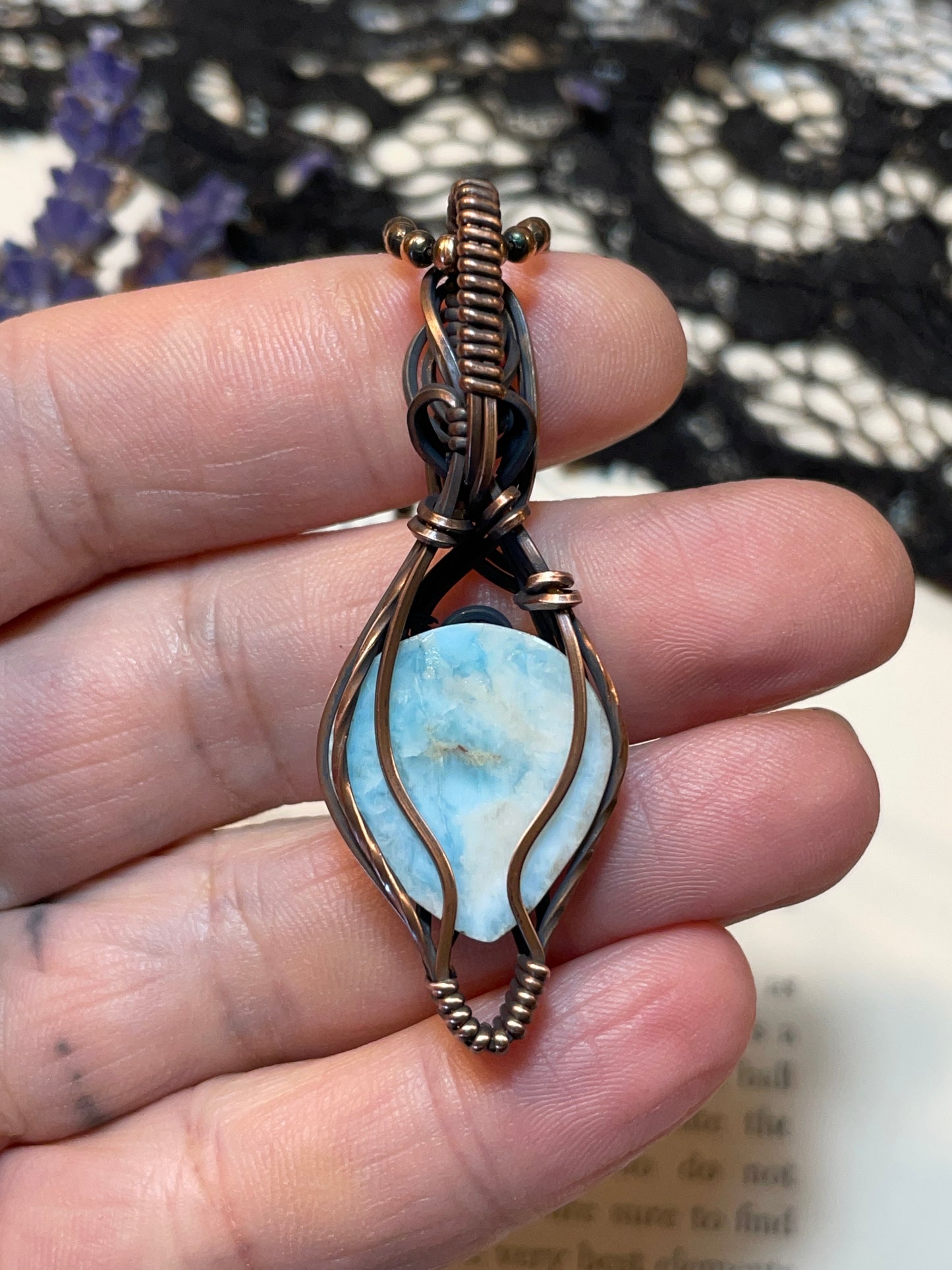 Larimar Pendant in Copper