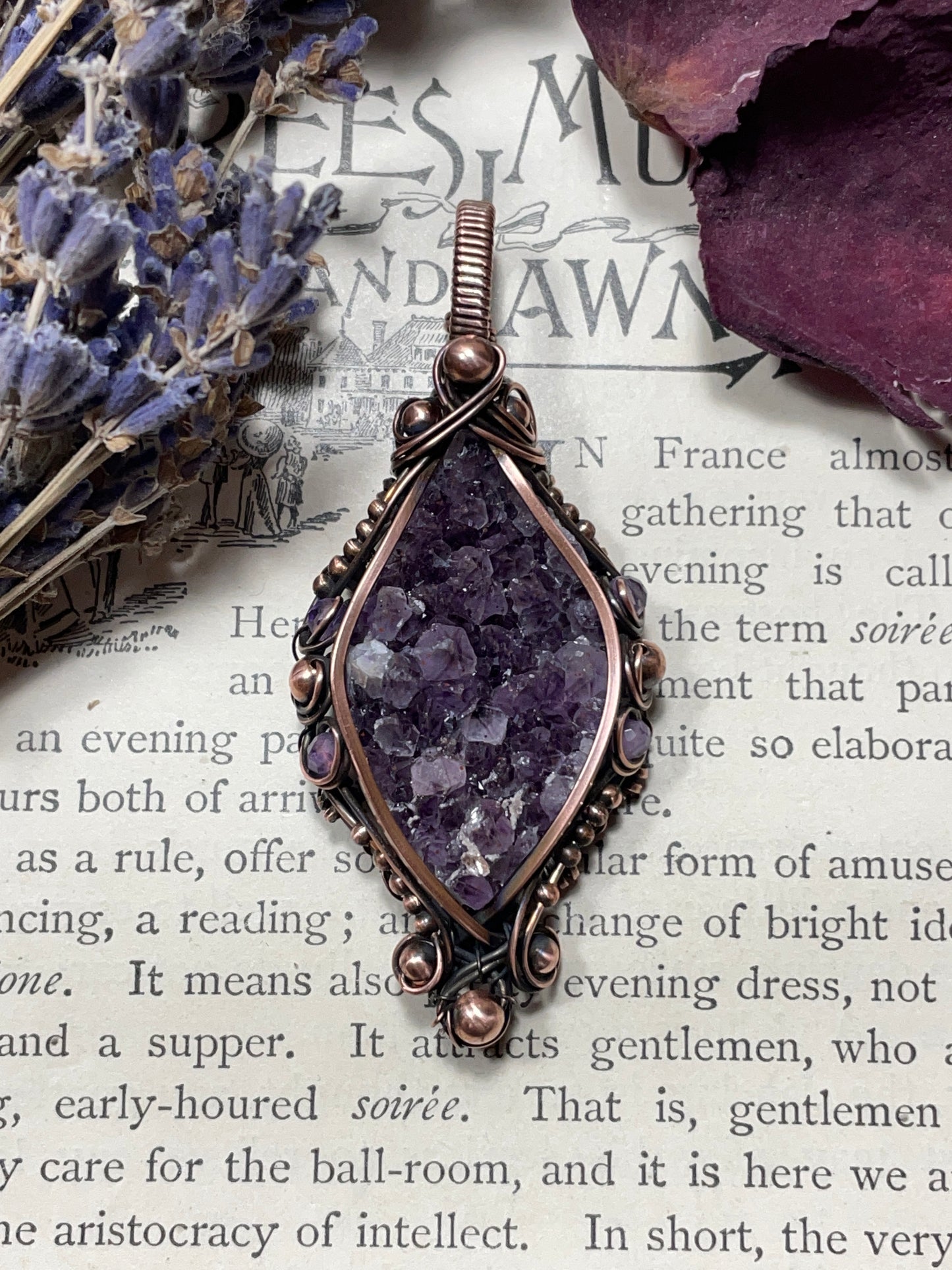 Amethyst (Thunder Bay, Ontario Amethyst Cluster) in Copper