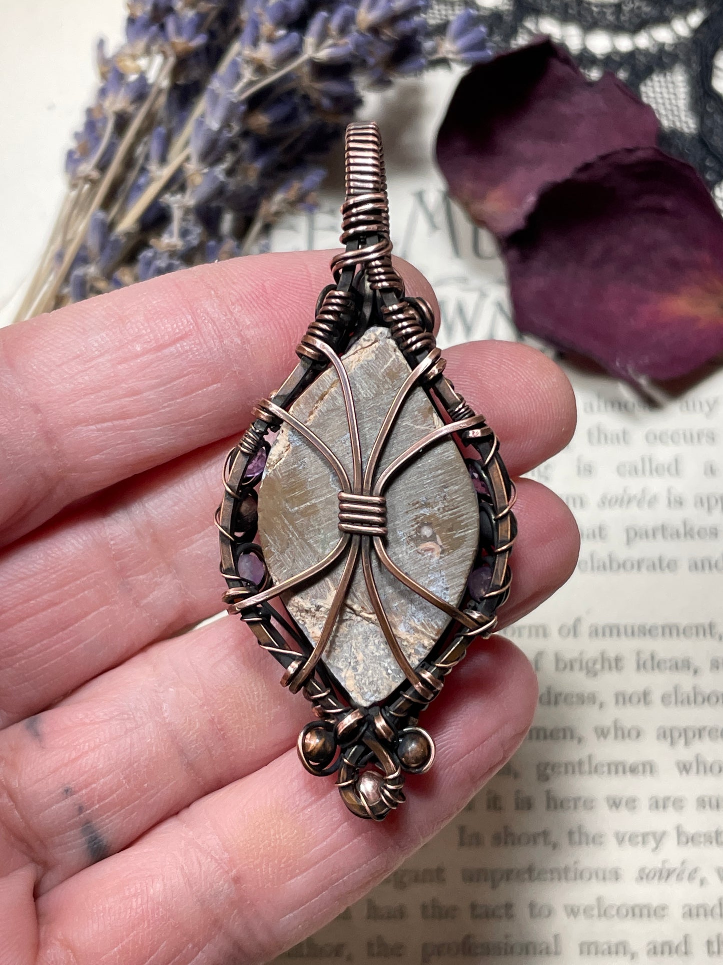 Amethyst (Thunder Bay, Ontario Amethyst Cluster) in Copper