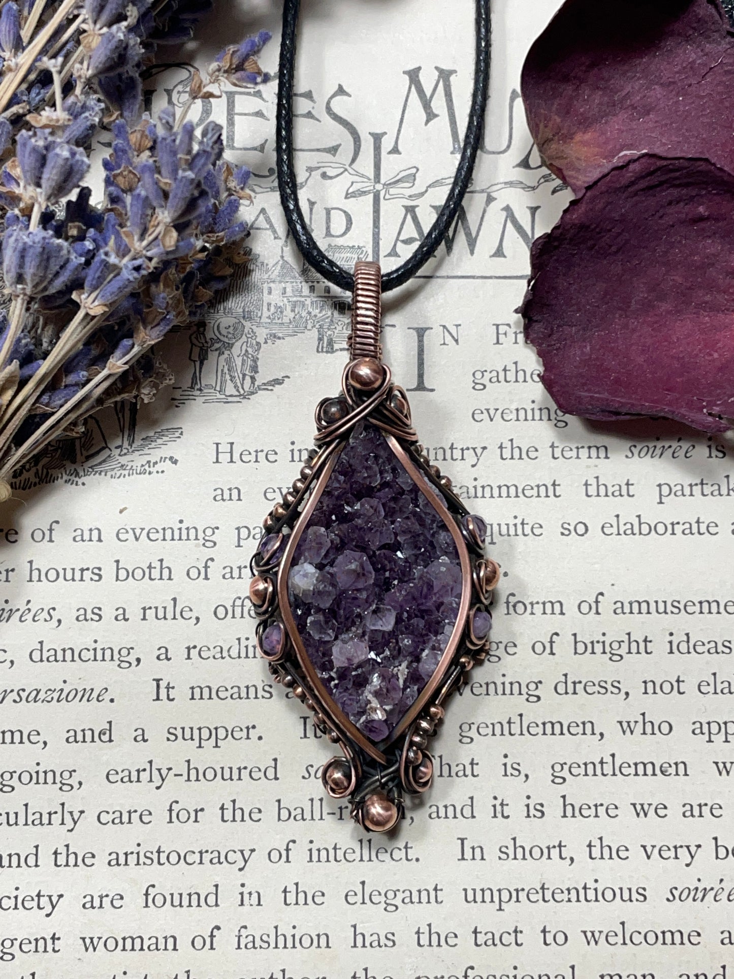 Amethyst (Thunder Bay, Ontario Amethyst Cluster) in Copper
