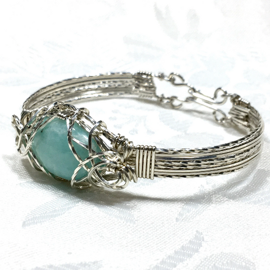 Amazonite Bracelet in Sterling Silver